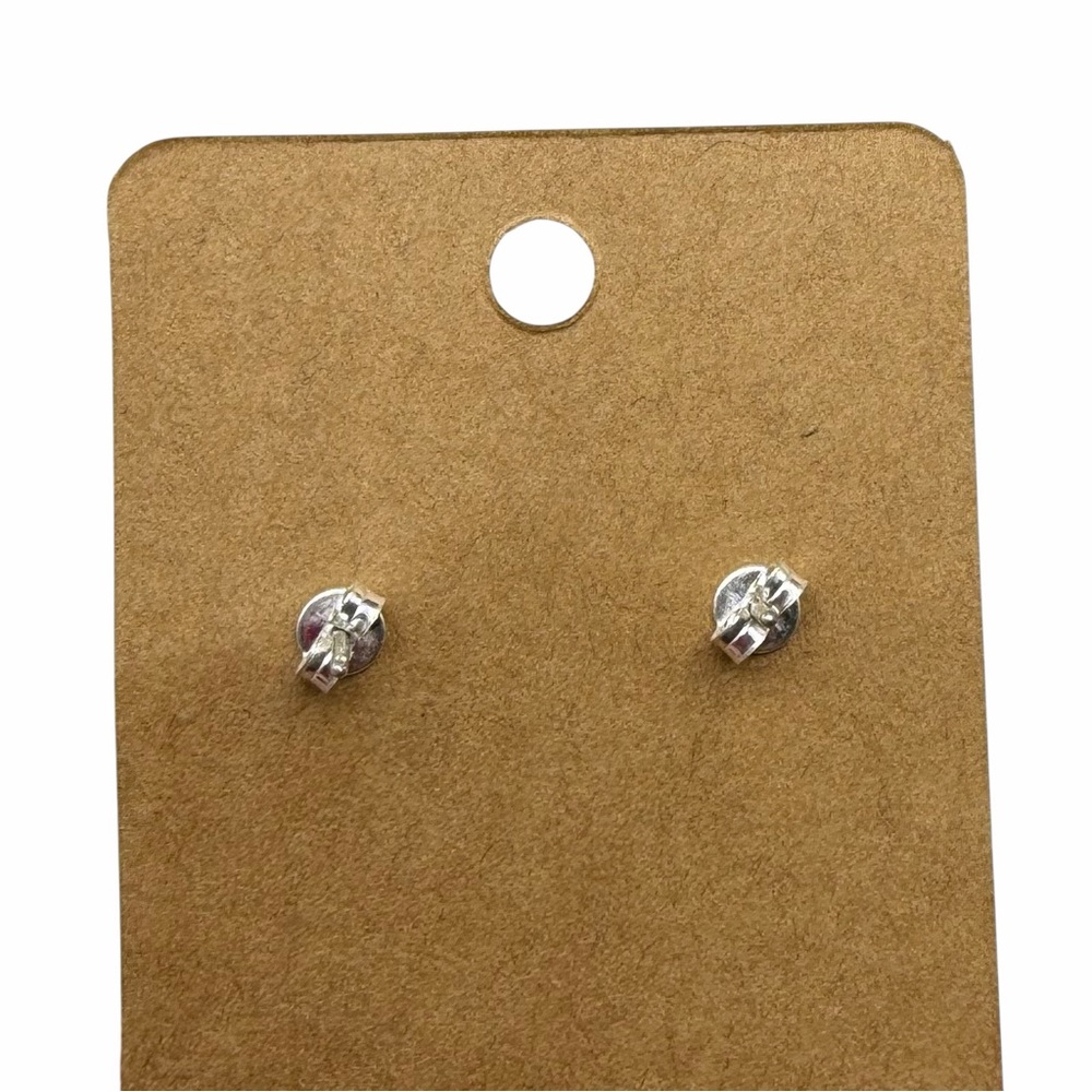 Citrine Stud Earrings Solid 925 Sterling Silver Faceted Oval Stone - Picture 4 of 4